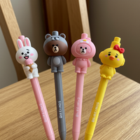Décoration crayon en plastique pour poupée 3D promotionnelle personnalisée Animal en caoutchouc avec impression de dessin animé mignon pour les écoliers Feng Shui Love Design