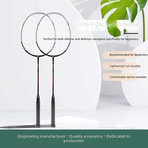 Juego de Raquetas de Bádminton Profesionales de Carbono de Alta Calidad con Encordado a Máquina, Empuñadura de PU <span class=keywords><strong>Victor</strong></span> para Aficionados, Nivel Intermedio y Avanzado - Product Image 1