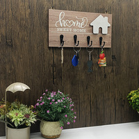 Clásico Gancho para Llaves de Madera Artesanal, Decoración de Pared para Entrada, Soporte para Guardar Llaves, Diseño de Una Pieza Personalizado UIONEN