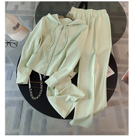 Ensemble coordonné Y2K rose bébé pour femmes, 2 pièces, sweat-shirt à capuche zippé court et pantalon de survêtement taille haute, tenue de sport décontractée, streetwear