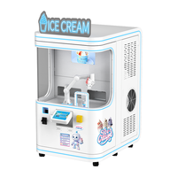 Mesin Penjual Otomatis Es Krim Robotik Enam Sumbu OEM Komersial, Dilengkapi AI, Layanan Mandiri, Bahan Stainless Steel, 24/7
