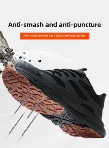 <span class=keywords><strong>Scarpe</strong></span> <span class=keywords><strong>Antinfortunistiche</strong></span> con Punta in Acciaio per Uomo e Donna, Resistenti alle Forature in Kevlar, Traspiranti, Suola in Gomma EVA Antiscivolo, <span class=keywords><strong>Scarpe</strong></span> da Lavoro Atletiche - Product Image 4