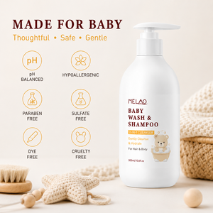 ODM Ceramide, Ácido Hialurónico y Vitamina E, Champú y Jabón 2 en 1 para Bebés, 300 ml, Limpiador Suave Hipoalergénico para Piel Delicada - Product Image 2