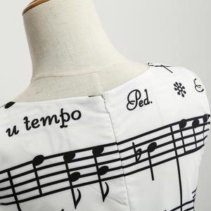 Music Note Print Sleeveless <strong>Dress</strong> Woman Summer Big Swing <strong>50s</strong> 60s Vintage <strong>Dresses</strong> Elegant Party Patchwork <strong>Dress</strong> Vestidos - Product Image 5