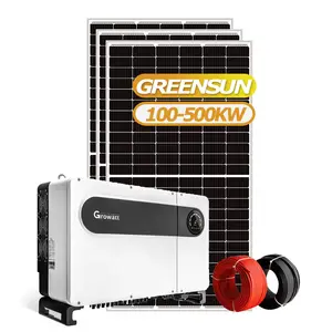 Greensun solar power plant 100kw 300kw 400kw 500 kw 1 megawatt on grid tie solar system