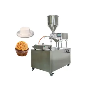 Máquina automática de decoración de glaseado de pasteles, máquina esparcidora de crema para pasteles, máquina de recubrimiento para alisar pasteles