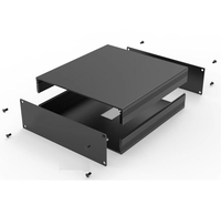 Boîtier en aluminium anodisé noir sablé 150*46mm, boîte de projet, boîtier d'instrument, taille personnalisée