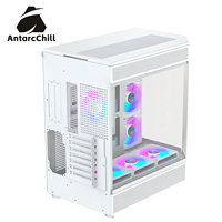 AntarcChill Steel Full Tower ATX PC Case with Tempered Glass Side Panel 360mm Radiator Support USB3.0 Type-C Ports Cooling