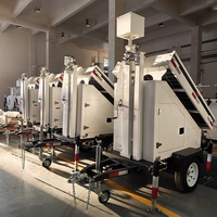Remorque de surveillance solaire mobile pour travaux de construction, avec panneaux solaires et caméra, pour la surveillance agricole