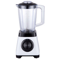 Blender portable 250W pour les smoothies et les milkshakes, boîtier en plastique et lame en acier inoxydable 304, capacité de 1500 ml, vitesse variable, utilisation hôtelière