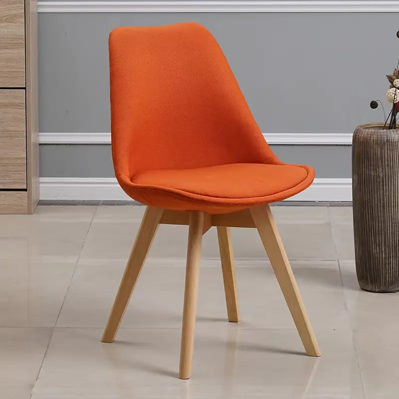 Cadeira com encosto nórdico, cadeira de jantar tulipa, cadeira de plástico moderna e minimalista para casa, cadeira de mesa, cadeira de negociação de escritório