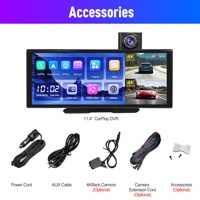 Caméra embarquée OEM 11,4 pouces avec écran partagé, Carplay, WiFi intégré, système d'exploitation Linux et mode de recul