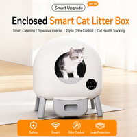 Bac à litière automatique entièrement fermé pour chat, autonettoyant, avec système anti-odeurs, grande capacité pour chats de grande taille
