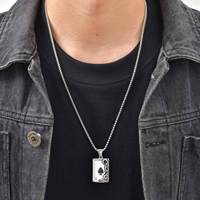Kalung Liontin Kartu Poker Ace of Spades Baja Anti Karat Gaya Gothic Punk Hip Hop, Perhiasan Fashion, Grosir, Aksesoris DIY Pria
