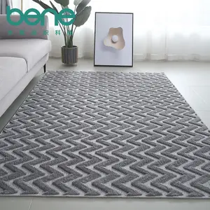 Dokulu tasarım 100% Polyester jakar alan kilim Ultra yumuşak ve rahat kabarık halı