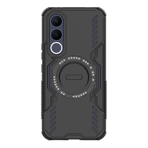 Étui de téléphone portable magnétique pour VIVO <span class=keywords><strong>S2</strong></span>/T5e/T5 Lite/X300 <span class=keywords><strong>FE</strong></span>/T5 Pro, design avec trous, PC+TPU, protection antichoc avec airbag - Product Image 3