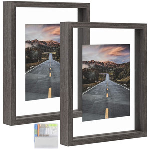 Removable Simple and Easy Photo <strong>Frame</strong> 8x10 Photo <strong>Frame</strong> Double Glass Wall Arts Wooden Picture Photo <strong>Frame</strong> - Product Image 1