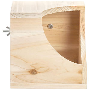 Legno quadrato naturale casa di cincillà stile di arte popolare dipinto piccolo rifugio animale capanna per cincillà scoiattolo zucchero alianti gabbia - Product Image 5