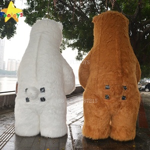 Funtoys CE đáng yêu màu nâu trắng gấu bắc cực Inflatable Linh Vật Trang phục cho người lớn - Product Image 5