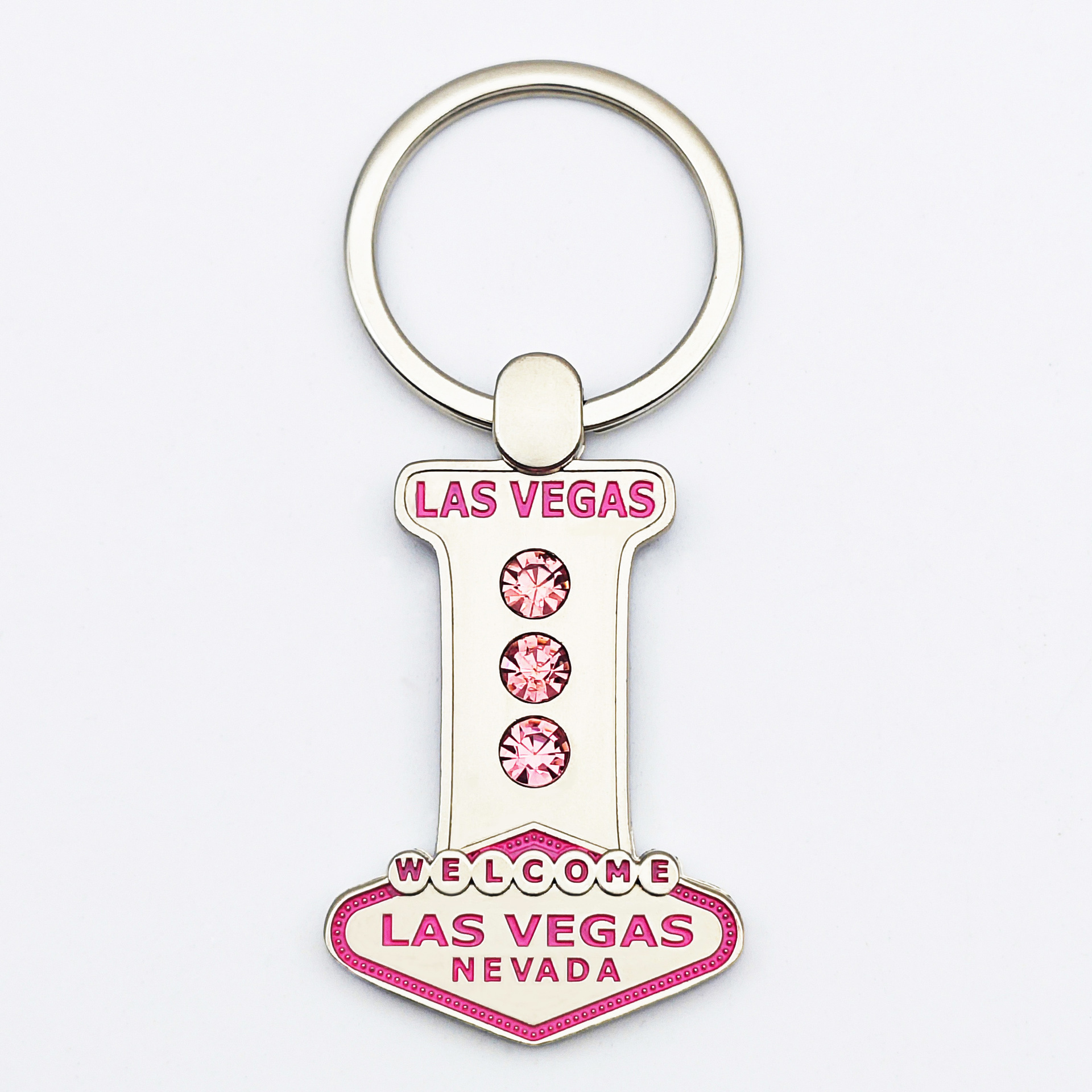 Custom Made Vintage Las Vegas Poker Souvenirs Letters Keychain
