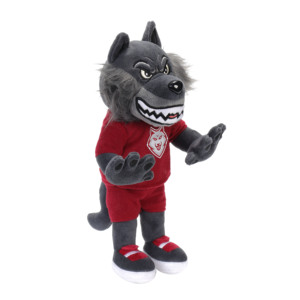 Nuova Idea di Prodotto: Peluche Personalizzato con Logo della Squadra, Giocattolo di Peluche a Forma di Lupo Grigio, Mascotte della Squadra, Giocattolo Morbido a Forma di Lupo - Product Image 1