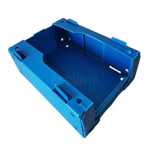Custom PP Stackable Warehouse Storage Bins Foldable Corrugated Plastic Coroplast Recycle Pick Bin