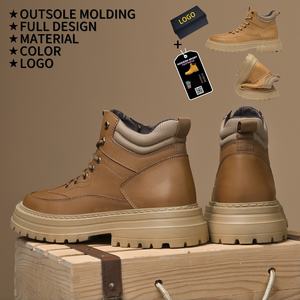 <span class=keywords><strong>Botas</strong></span> de <span class=keywords><strong>Hombre</strong></span> Personalizadas de Cuero Genuino, Suaves, Antideslizantes, Transpirables, con Cierre de Cordones, para Invierno y Otoño, Casuales, de Caña Corta - Product Image 1