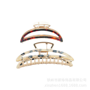 Pince à cheveux écaille de tortue couleur unie usage quotidien haute qualité accessoire de coiffure origine Yiwu MK0398 - Product Image 1