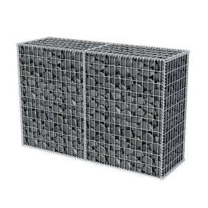 Çin'de özelleştirilmiş dekoratif taş kafesleri kaynaklı galvanizli demir tel örgü kare delik Metal galvanizli demir tel dokuma kafes - Product Image 2