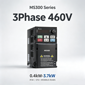 Variador de Frecuencia de Alto Rendimiento MS300, Variador de CA VFD Trifásico 460V IP20 STO con Freno Integrado, Chopper, Modbus RS485 para Bomba - Product Image 1