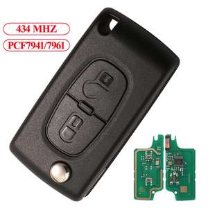Clé télécommande 2B ASK FSK 433 MHz PCF7941/7961 pour 207/307/307s/308/407 et Citroën C2/C3/<span class=keywords><strong>C4</strong></span>/C5/Berlingo/Picasso - Product Image 1