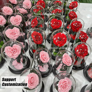 Custom Eternal Rose Flowers San Valentín Morthers Day Gift Everlasting Preserved Flower Forever Roses in Glass Dome - Product Image 3