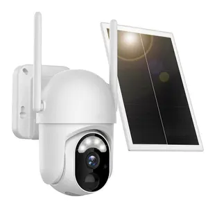 Caméra De sécurité Solaire PTZ 3mp 360, meilleure caméra De sécurité panoramique et inclinable, panneau d'alimentation extérieure sans fil, caméra De sécurité Solaire 4G