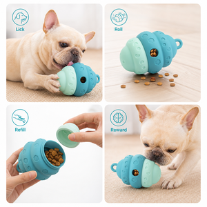 Giocattolo per Cani a Forma di Nido d'Ape in Silicone Alimentare, Dispenser di Crocchette Interattivo, Giocattolo <span class=keywords><strong>da</strong></span> Masticare per <span class=keywords><strong>Cuccioli</strong></span> in Fase di Dentizione - Product Image 3