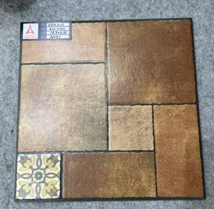 Piastrelle da Parete <span class=keywords><strong>in</strong></span> Terracotta Rossa 400x400, Effetto Parquet Moderno, Opache e Antiscivolo per Rivestimenti Interni - Product Image 2