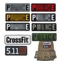 Patch tactique 3D en PVC souple, prêt à l'emploi, pour gilet tactique, poitrine, dos, accessoire de sac à dos de sport en plein air