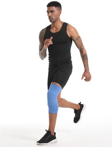 Chaussettes de compression sans pieds en nid d'abeille pour le basketball, le cyclisme, le football, le volleyball, l'entraînement, avec protection des genoux et des jambes - Product Image 3