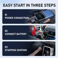 Kingshowstar Démarreur de secours portable 12V USB-C tout-en-un et pompe à air pour pneus de voiture, camion et SUV