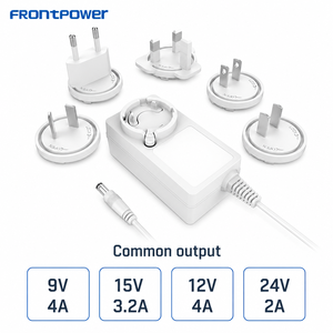 Adaptateur interchangeable 9V 4A 12V 3A 24V 2A avec prise US EU UK AU amovible, conforme aux normes EN62368/61558 UL CE GS SAA KC <span class=keywords><strong>PSE</strong></span> BIS CB - Product Image 1