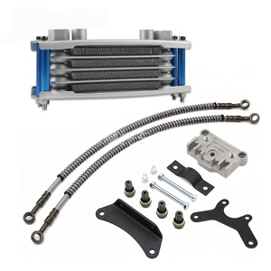 Motorcycle Accessories 4-Layer Oil <b>Cooler</b> Universal Kit M10 Screw Side Cover Oil Line Bracket Spacer Combo - Product Image 6