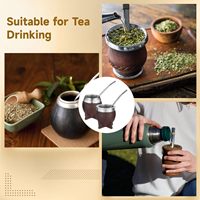 Tasse isotherme en acier inoxydable, gourde à yerba maté avec paille bombilla pour bière et café