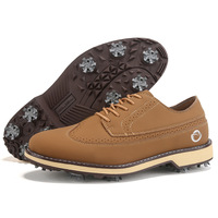 Chaussures de golf tendance à blocs de couleur, style brogue, décontractées, pour hommes, baskets de golf professionnelles, doublure en mesh, semelle extérieure en caoutchouc, tailles 39-48