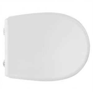 Siège de toilette rond blanc à fermeture douce en plastique, style minimaliste pour salle de bain - Product Image 3