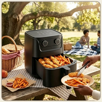 Nouvelle Arrivée Friteuse à Air Simple à Double Bouton, Arrêt Automatique en Cas de Surchauffe, Contrôle Manuel de la Température, Friteuse à Air Mécanique Domestique