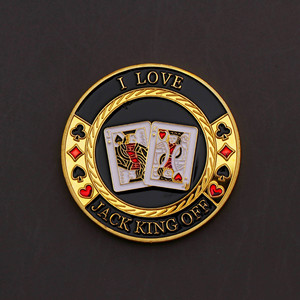 Xi chip may mắn xu Monte Carlo huy hiệu thách thức bộ sưu tập tiền Xu Kỷ Niệm mạ kim loại Tình Yêu chết cắt 3D mạ điện - Product Image 2