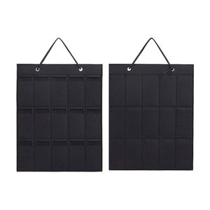 Organisateur mural ou de porte en tissu lin-coton avec poches suspendues pour chambre à coucher – Cadeau promotionnel d'entreprise - Product Image 2