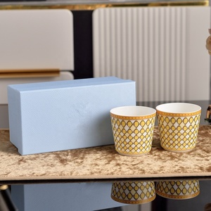 Ensemble de tasses à lait en porcelaine osseuse écologique de haute qualité européenne pour les cadeaux de luxe pour la famille et les mariages - Product Image 5