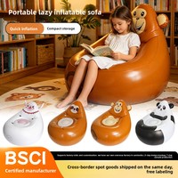 Fauteuil gonflable portable en PVC écologique pour l'extérieur, motif dessin animé mignon, pour l'exportation
