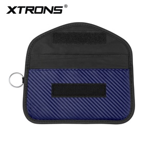 XTRONS Pochette Faraday anti-RFID pour clés de voiture 6 pouces bleue, Étui de protection antivol pour télécommandes - Product Image 2