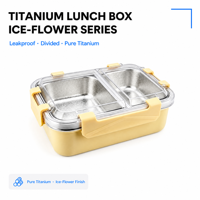 Boîte à lunch en titane pur, compartiments séparés, étanche, thermique, pour les employés de bureau, les étudiants, la maison et la cuisine, gadgets de cuisine